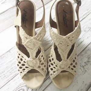 LUCKY BRAND shoes Ivory Macramé Sandals SZ 8M